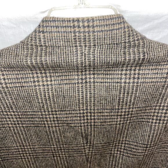 Orvis Men’s Dress Blazer Size 42L Gray Houndstooth Plaid Going Out Party - Picture 10 of 13